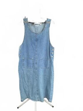 Vintage J.L.N.Y. Denim Overall Dress Size XL
